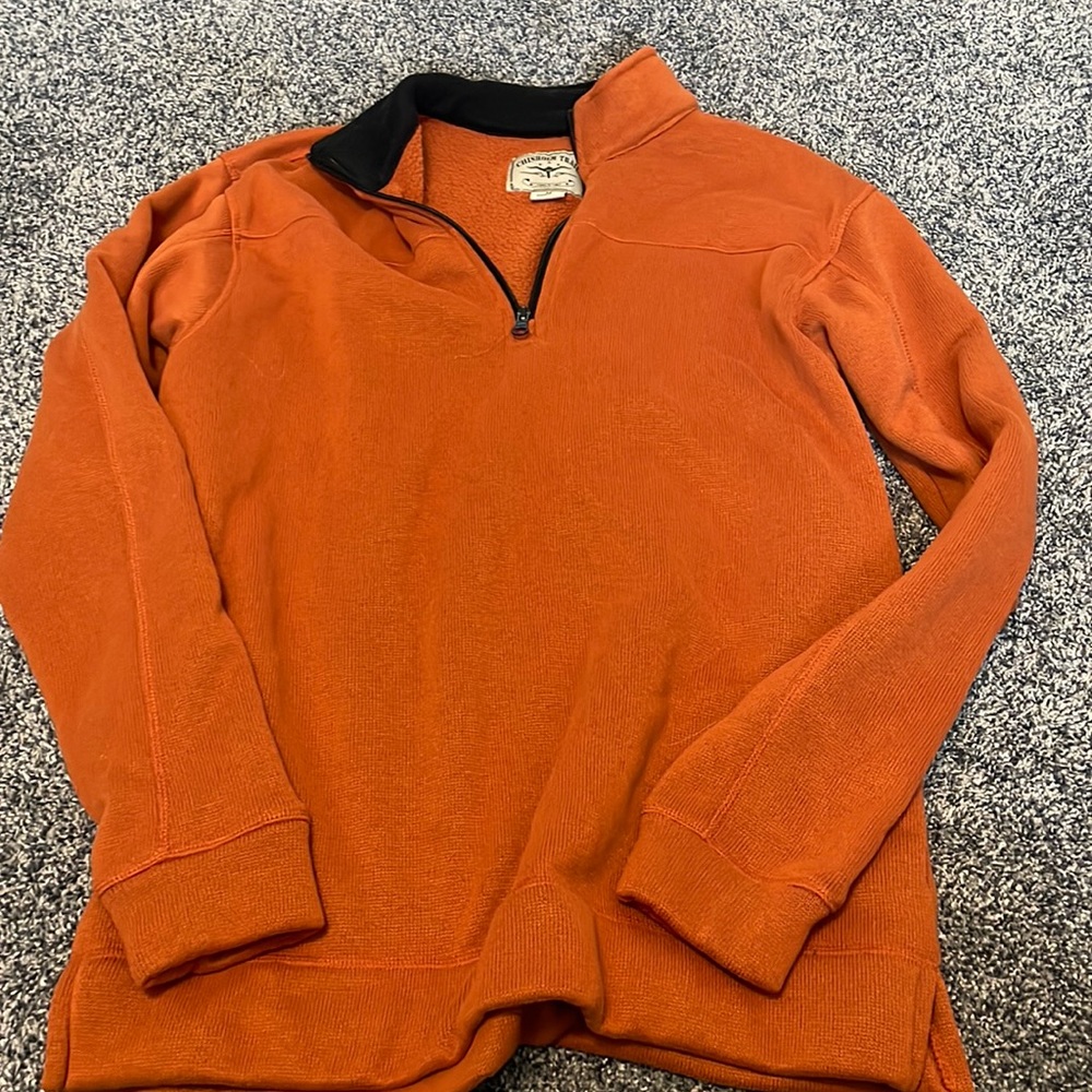Chisholm trail crew neck, burnt orange, size M